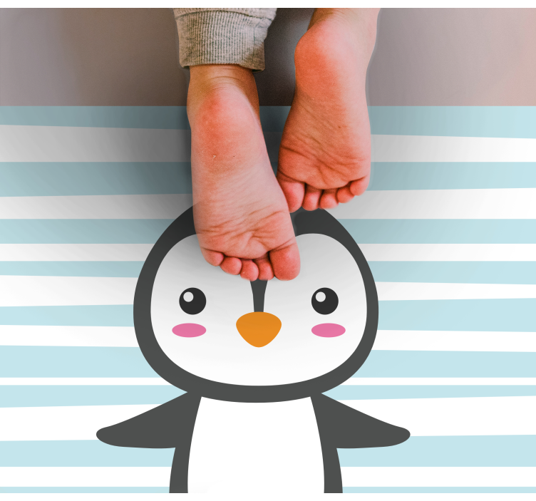 Cute Penguin Design nursery rug - TenStickers