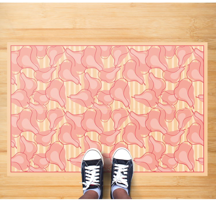 Cute Pink Patterns kitchen mat - TenStickers
