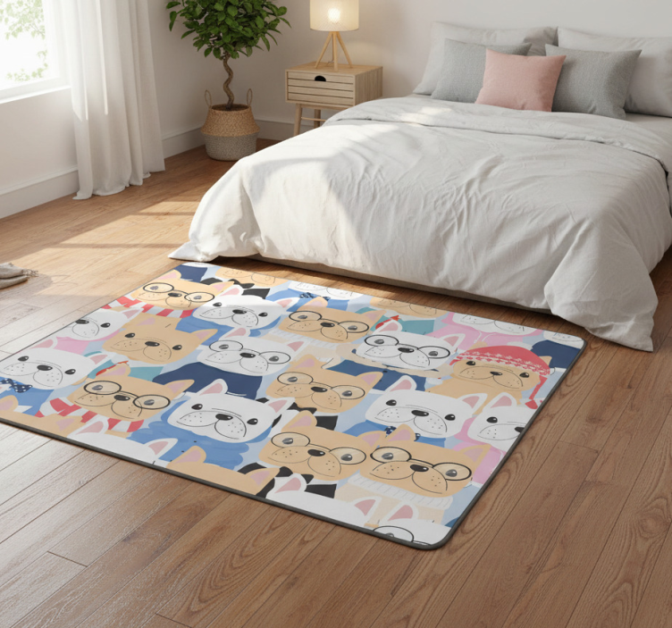Cute puppies bedroom carpet - TenStickers