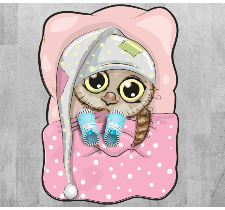 Cute Sleeping Owl kids carpet - TenStickers