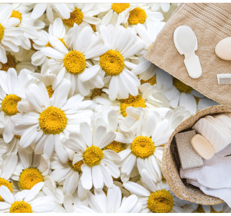 Daisy Blossom Concept bathroom mat - TenStickers