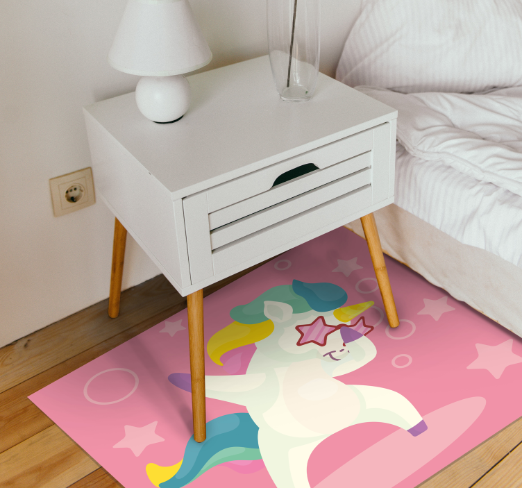 Dancing Unicorn Magic kids carpet - TenStickers