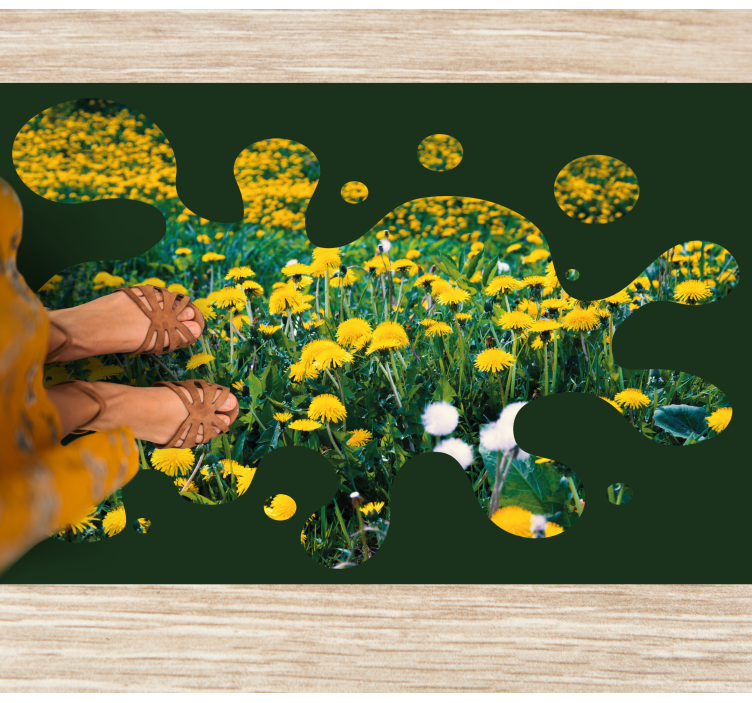 Dandelion Field floral rug - TenStickers