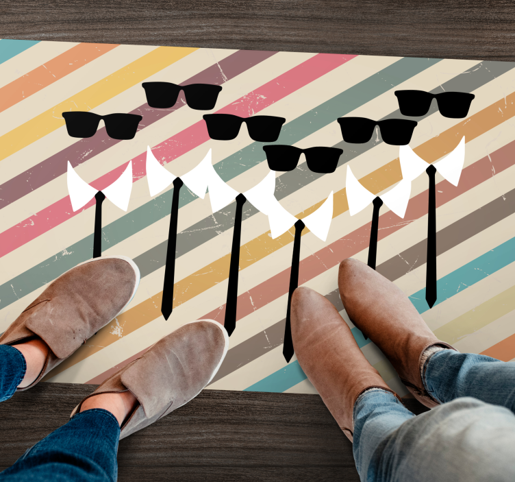 Dapper Group Attire stripes rug - TenStickers
