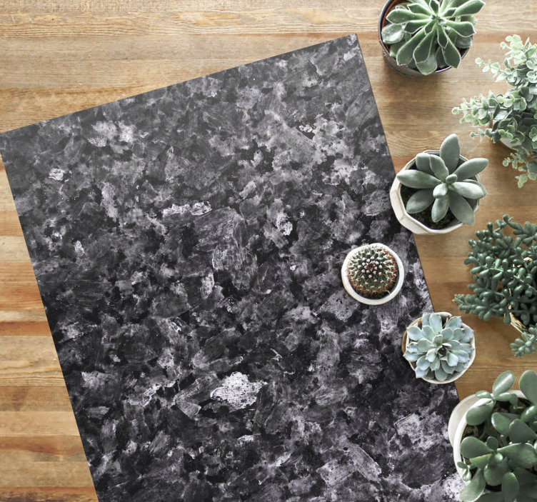 Dark charcoal style marble rug - TenStickers