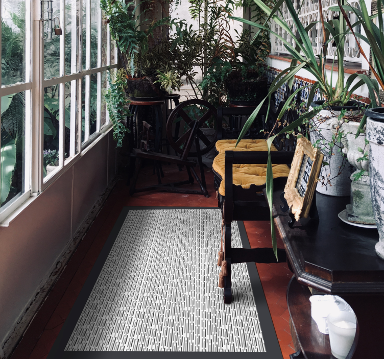 Dark grey ropes minimal rug - TenStickers