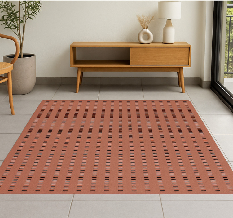 Dash line design outdoor rug - TenStickers