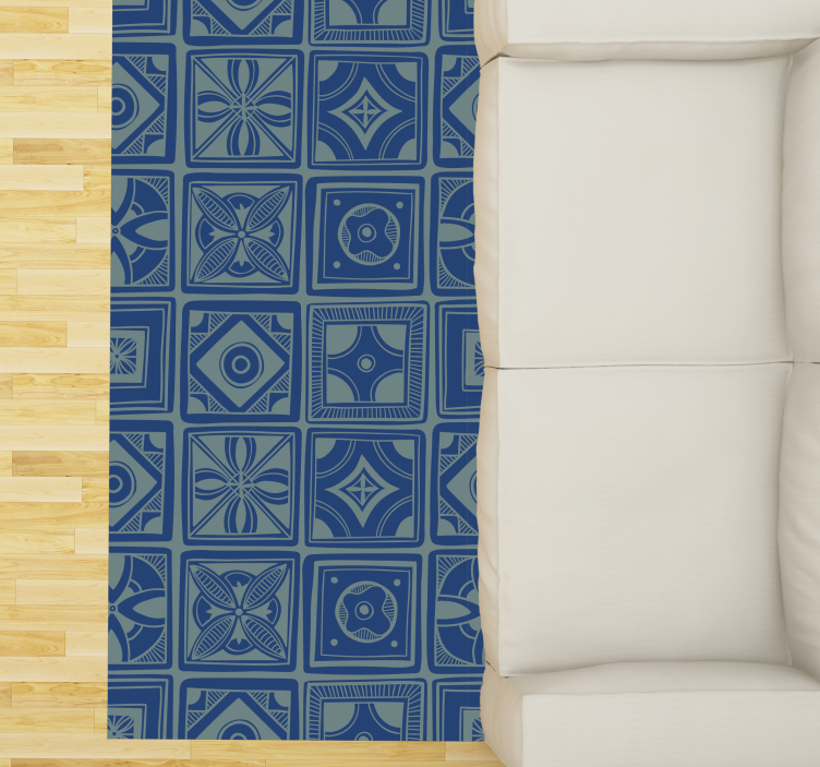Decorative Geometric tile carpet - TenStickers