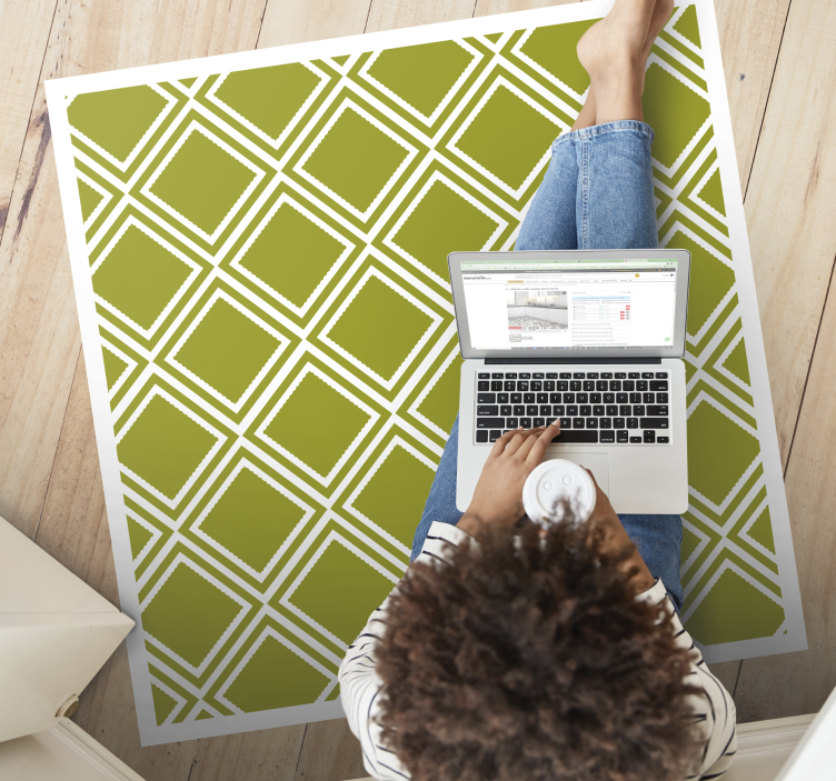 Diamond Pattern Motif geometric rug - TenStickers