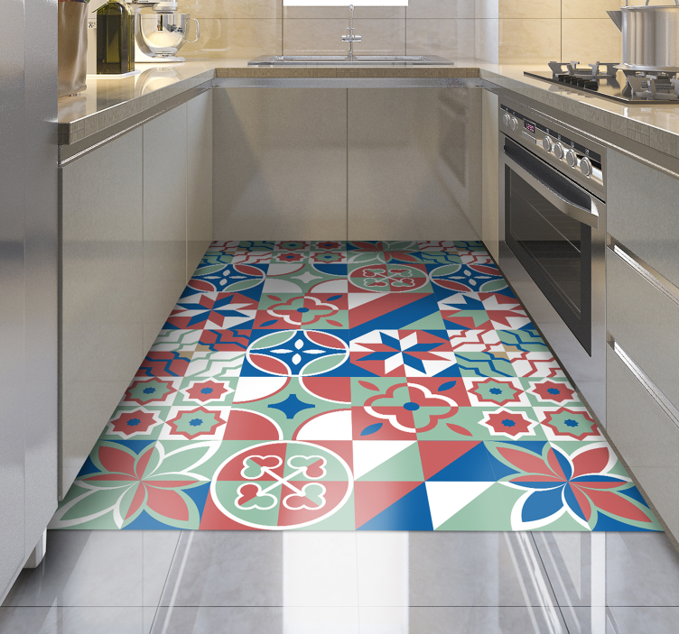 Different patterns vinyl kitchen mat - TenStickers