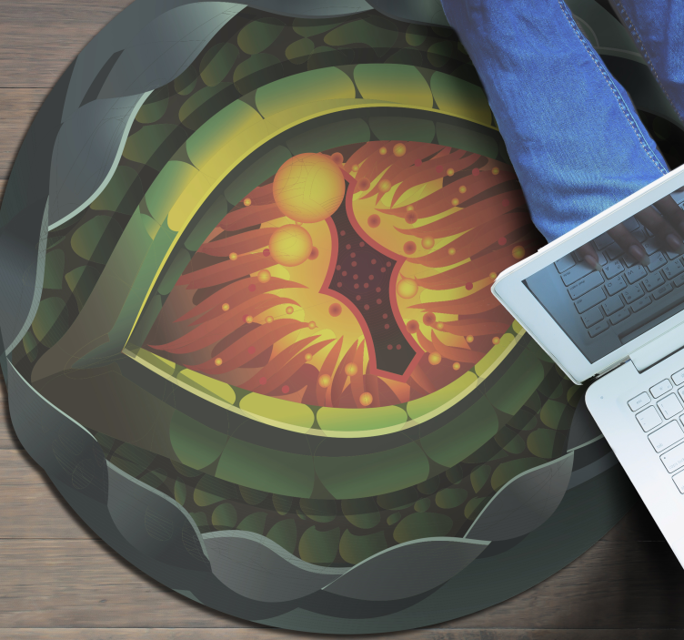 dinosaur eye natural design  animal rug - TenStickers