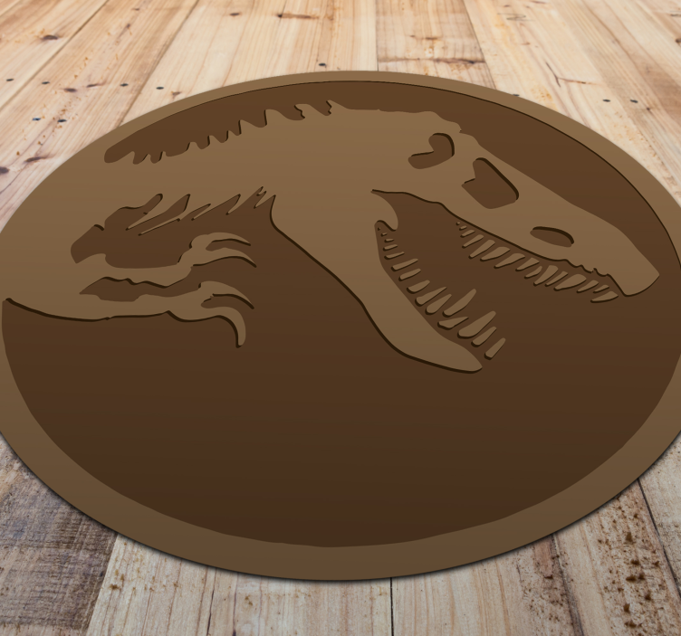Dinosaur Fossil Depiction animal mat - TenStickers