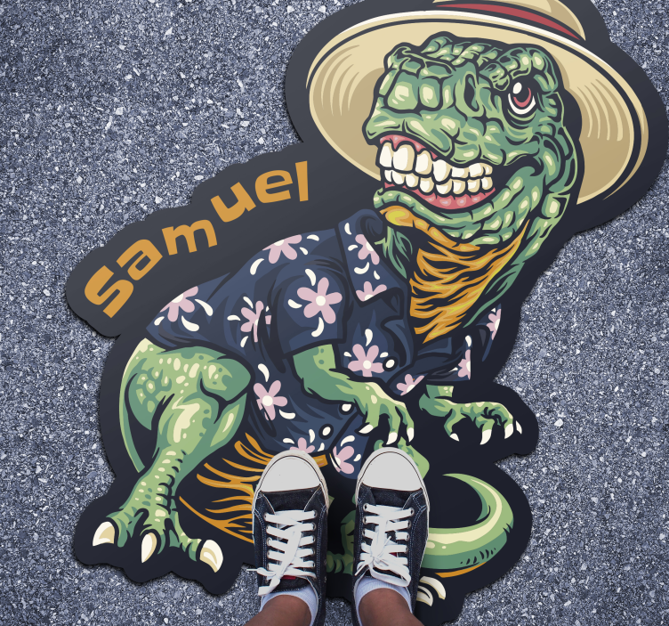 Dinosaur Vacation Attire custom floor mat - TenStickers
