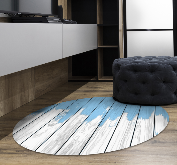 Distressed Timber wood effect rug - TenStickers