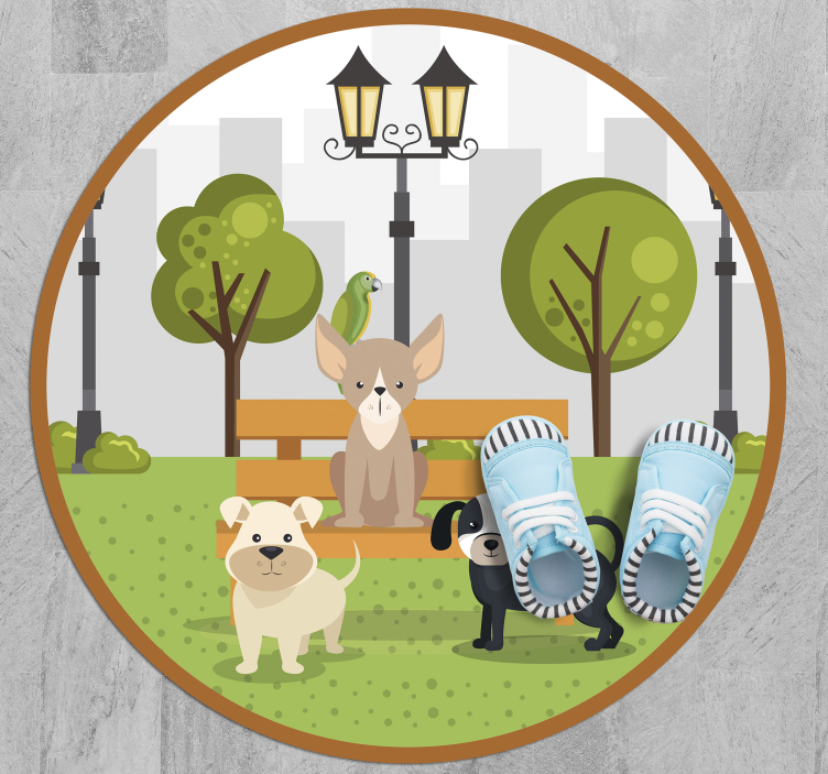 Animal mat for dogs in the park - TenStickers