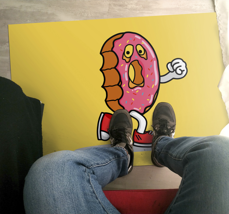 Doughnut zombie brain teen vinyl rug - TenStickers