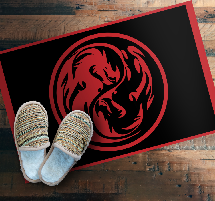 Dragon insignia animal mat - TenStickers