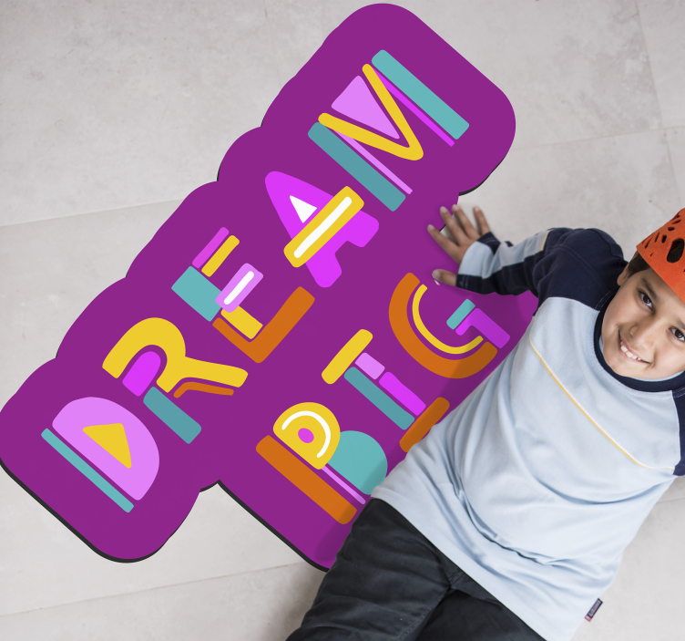 Dream Big Typography kids carpet - TenStickers