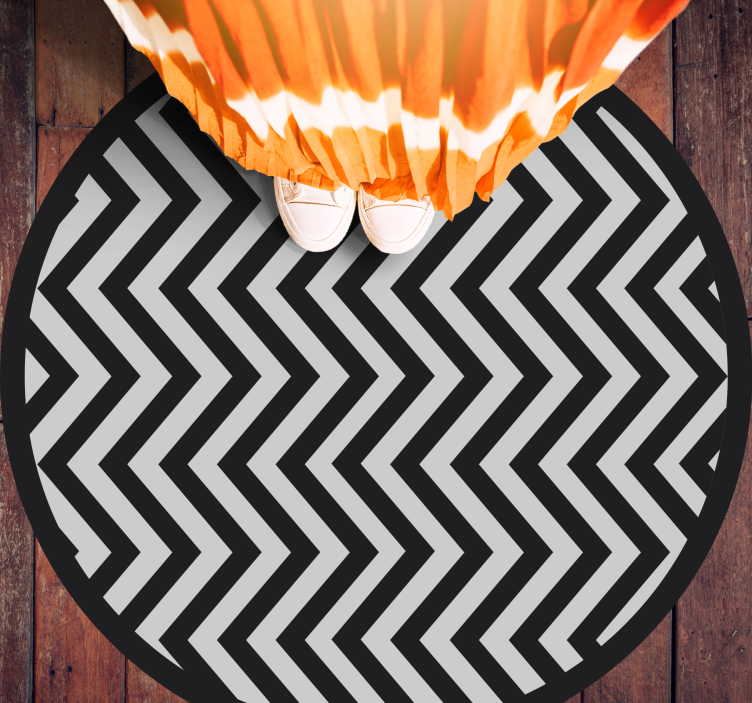 Dynamic Chevron Pattern geometric rug - TenStickers
