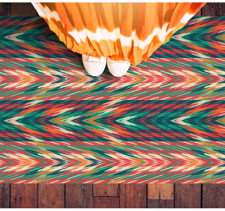 Dynamic colour waves stripes rug - TenStickers