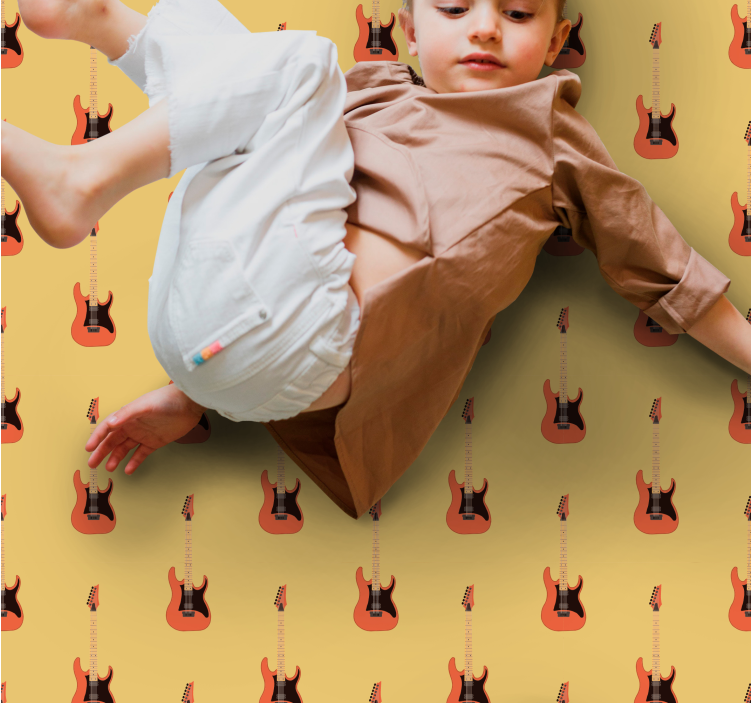 Electric Guitar Focal teenage bedroom rug - TenStickers