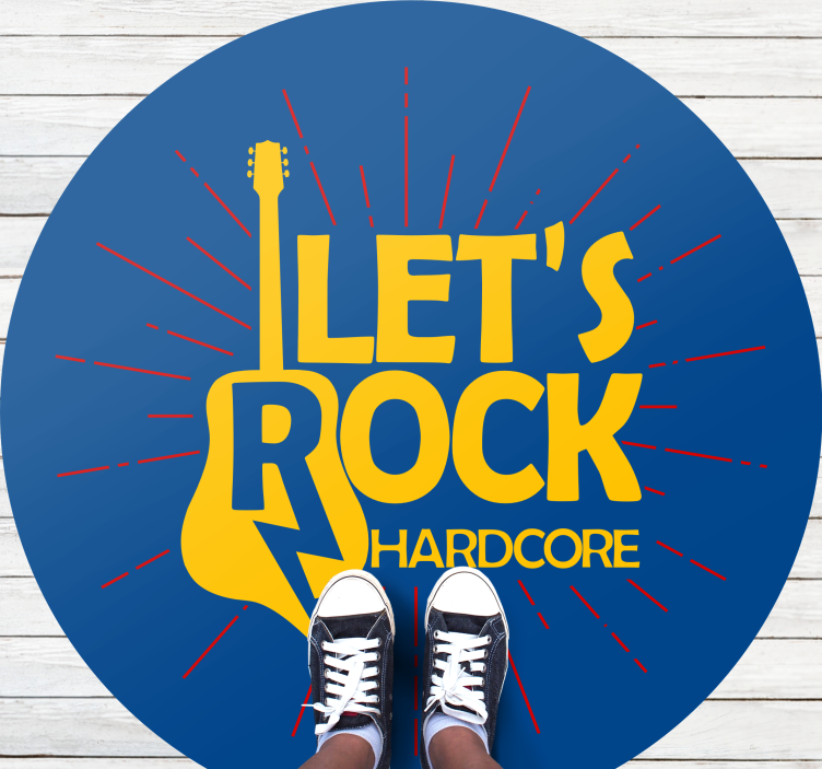 Electric Guitar Tribute circular rug - TenStickers