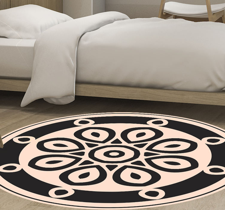 Elegant Circular Motif mandala rug - TenStickers