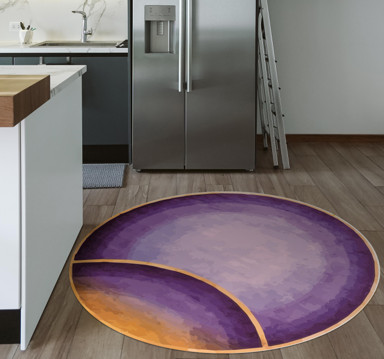 Purple rug with gradient orbs design - TenStickers