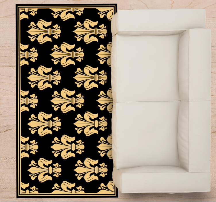 Elegant Fleur-de-Lis Pattern living room rug - TenStickers