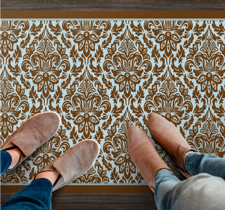 Elegant floral arrangement vintage rug - TenStickers