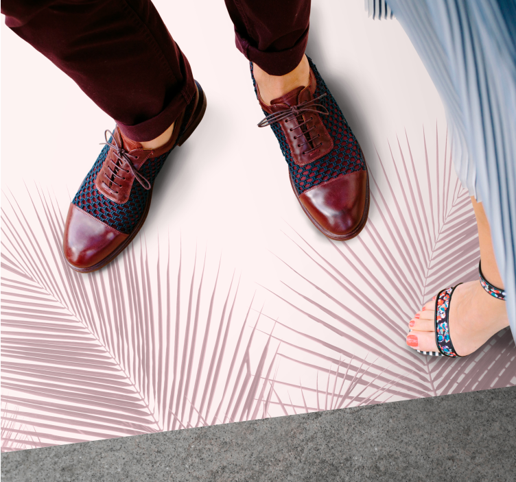 Elegant palm imagery floral rug - TenStickers