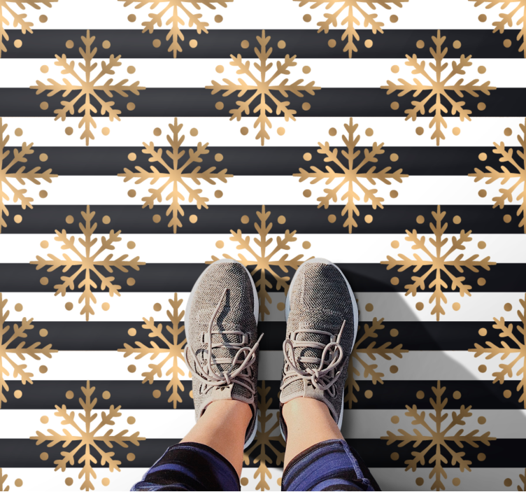 Elegant snowflake pattern christmas rug - TenStickers