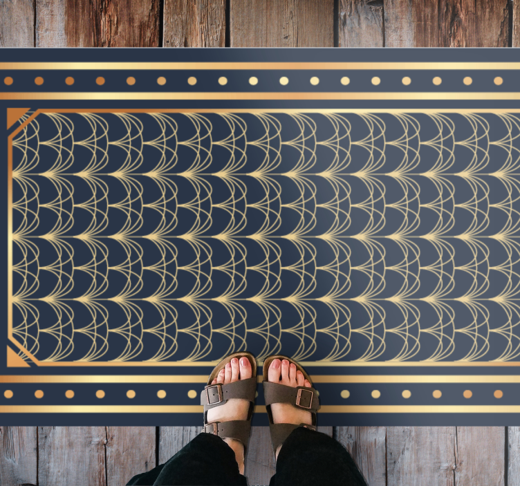 Elegant Wave Patterns geometric rug - TenStickers