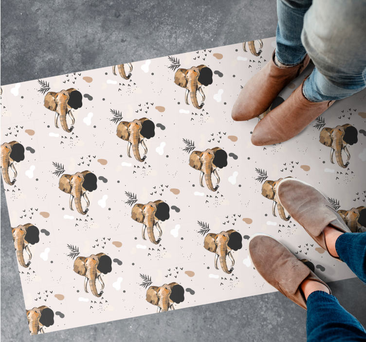 ELEPHANT PATTERN PLAY animal print rug - TenStickers