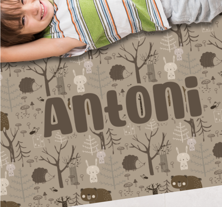 Enchanted Forest custom floor mat - TenStickers