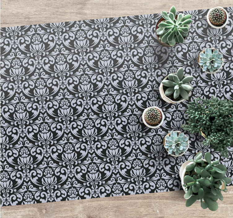Enduring Botanical Inspiration tile carpet - TenStickers