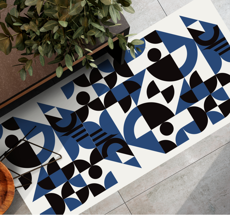 Energetic Forms geometric rug - TenStickers