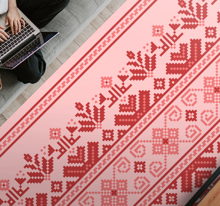 Ethnic Ornamental Pattern mandala rug - TenStickers