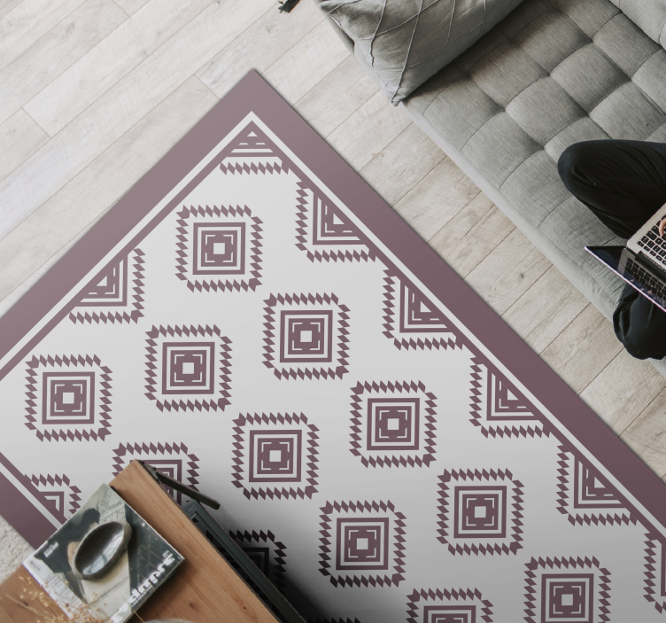 Ethnic rug with cultural motif design - TenStickers