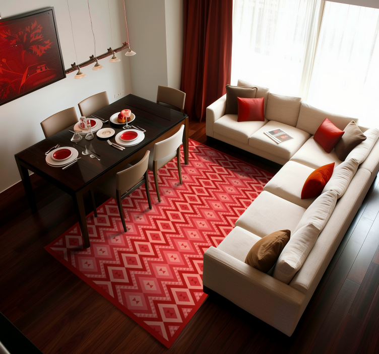 Ethnic vintage design red rug - TenStickers