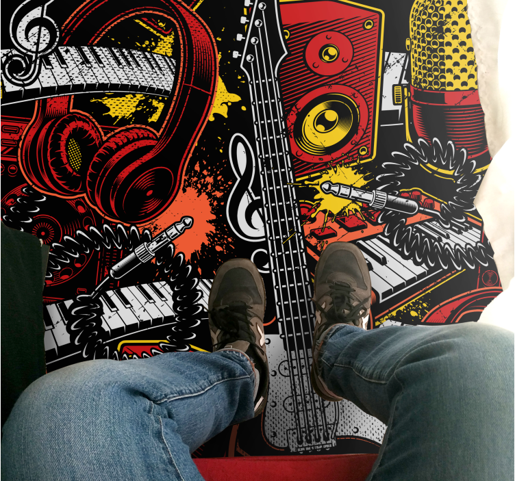 Event carpet musical elements display - TenStickers