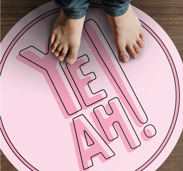 Expressive Text Motif quote rug - TenStickers