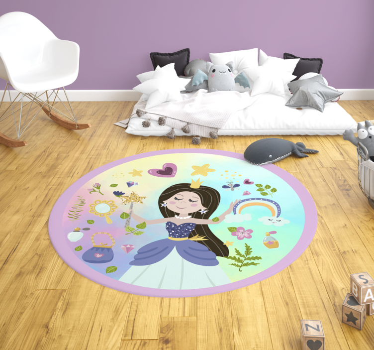Fairytale Princess kids carpet - TenStickers