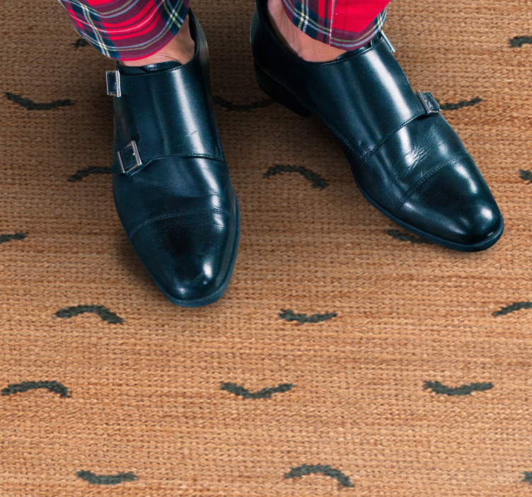 Jute beige imitation animal print rug - TenStickers