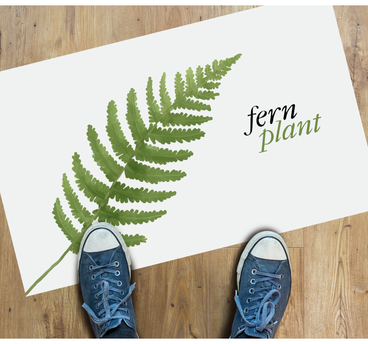 Fern plant design floral rug - TenStickers
