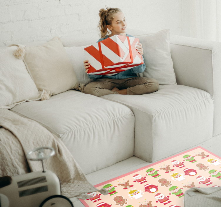 Festive Characters christmas rug - TenStickers