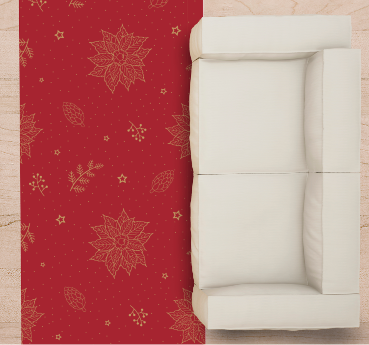 Festive Floral Motifs mandala rug - TenStickers