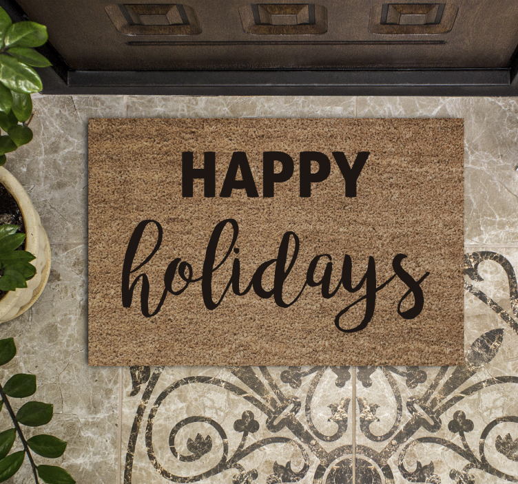Festive Greeting Doormat christmas rug - TenStickers