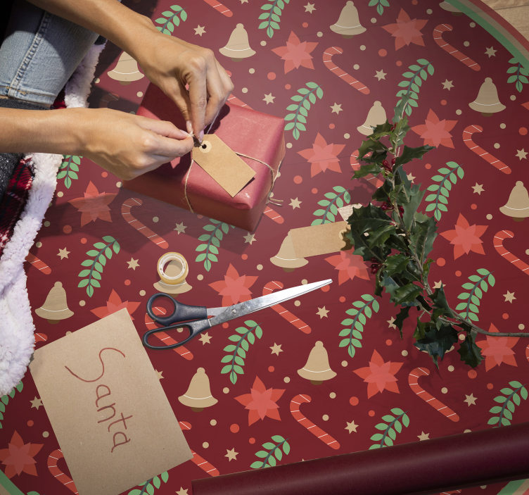 Festive Holiday Motif christmas rug - TenStickers