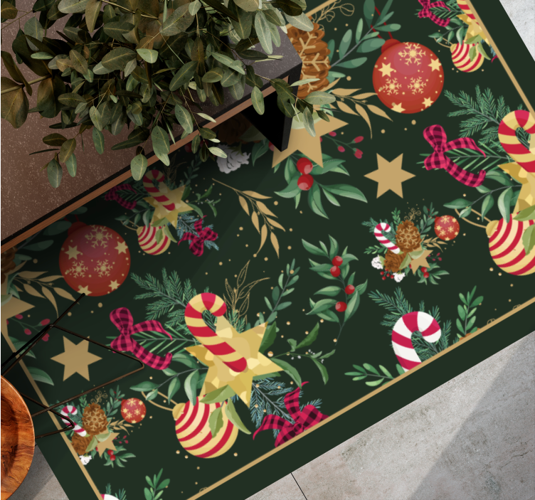 Festive Holiday Motifs christmas rug - TenStickers